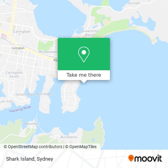 Mapa Shark Island