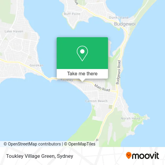 Toukley Village Green map