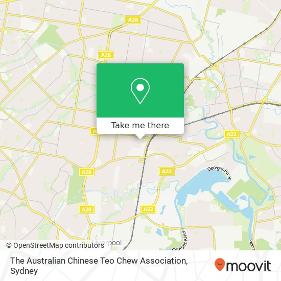 The Australian Chinese Teo Chew Association map