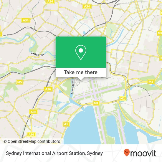 Sydney International Airport Station map
