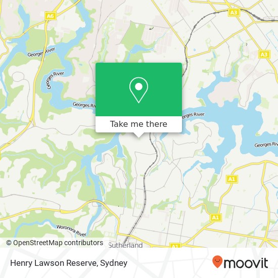 Mapa Henry Lawson Reserve