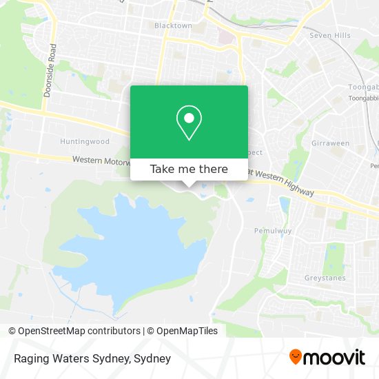 Mapa Raging Waters Sydney