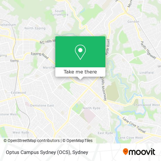 Mapa Optus Campus Sydney (OCS)
