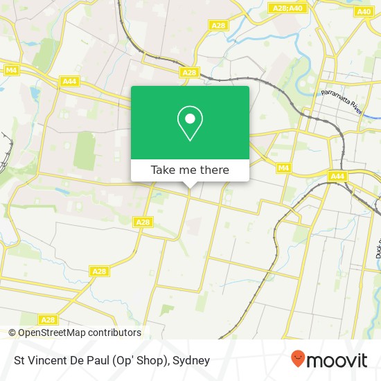 Mapa St Vincent De Paul (Op' Shop)