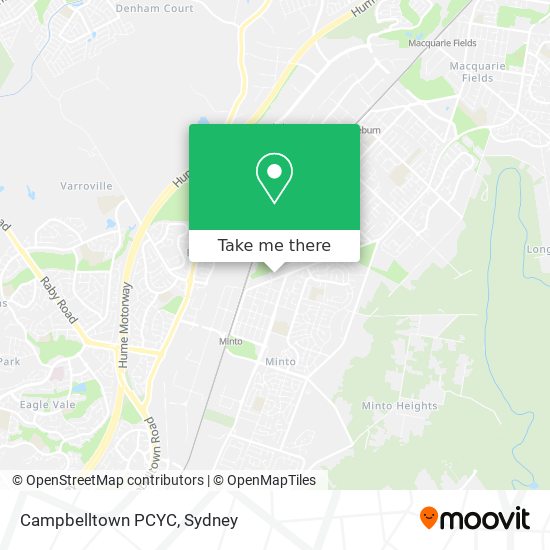 Mapa Campbelltown PCYC
