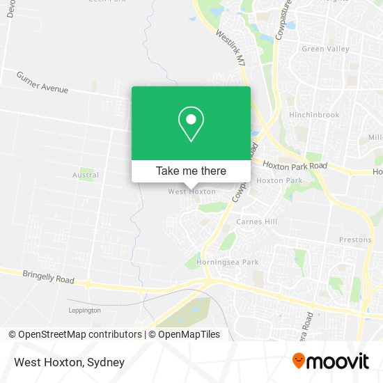 Mapa West Hoxton