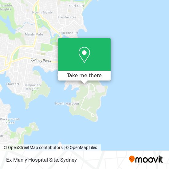 Mapa Ex-Manly Hospital Site