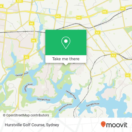 Hurstville Golf Course map