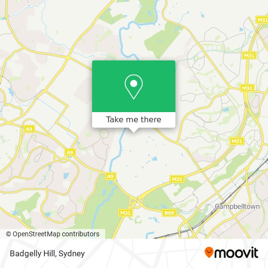 Mapa Badgelly Hill