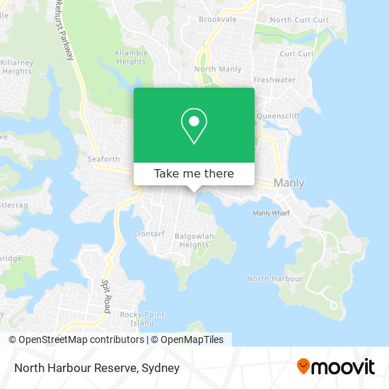 North Harbour Reserve map