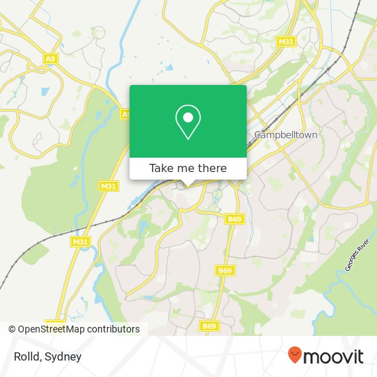 Mapa Rolld, Campbelltown NSW 2560