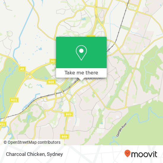Charcoal Chicken, Queen St Campbelltown NSW 2560 map