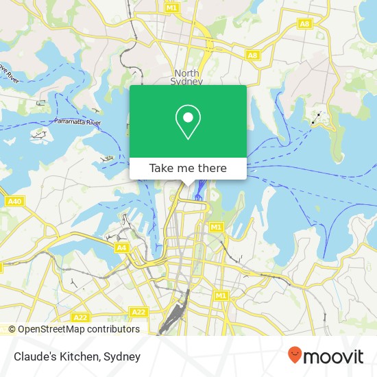 Mapa Claude's Kitchen, 69 George St The Rocks NSW 2000