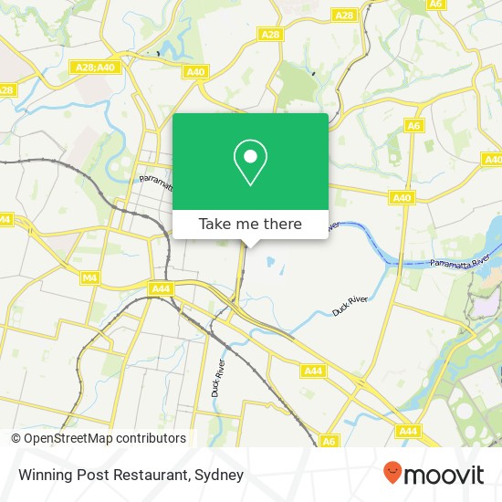 Mapa Winning Post Restaurant, James Ruse Dr Rosehill NSW 2142
