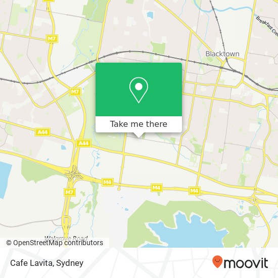 Mapa Cafe Lavita, Holbeche Rd Arndell Park NSW 2148