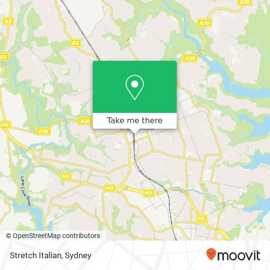 Mapa Stretch Italian, Victoria Ave Chatswood NSW 2067