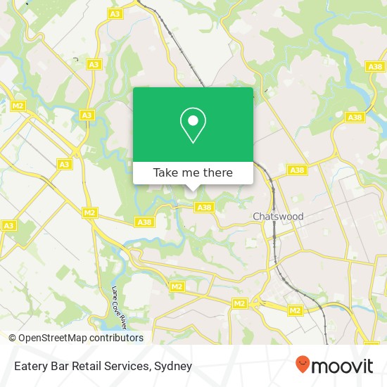 Mapa Eatery Bar Retail Services, Lindfield NSW 2070