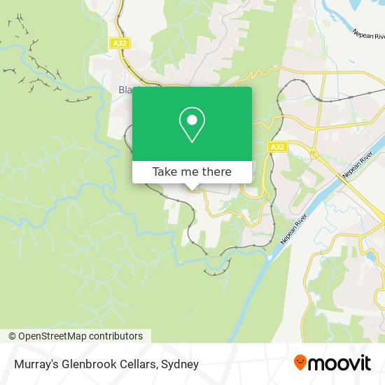 Murray's Glenbrook Cellars map