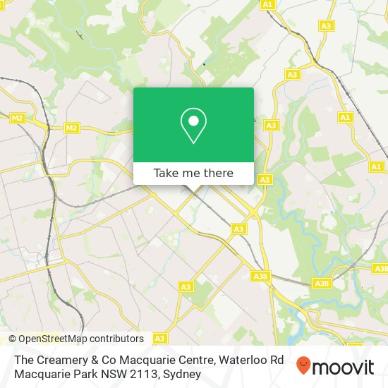 The Creamery & Co Macquarie Centre, Waterloo Rd Macquarie Park NSW 2113 map