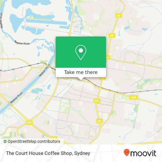 Mapa The Court House Coffee Shop, 76 Henry St Penrith NSW 2750