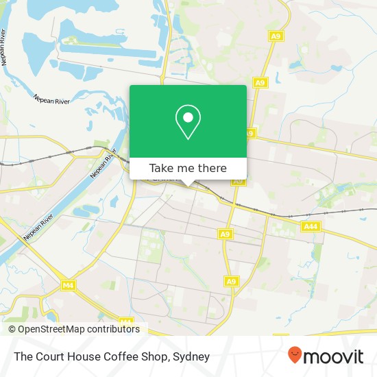 The Court House Coffee Shop, 76 Henry St Penrith NSW 2750 map