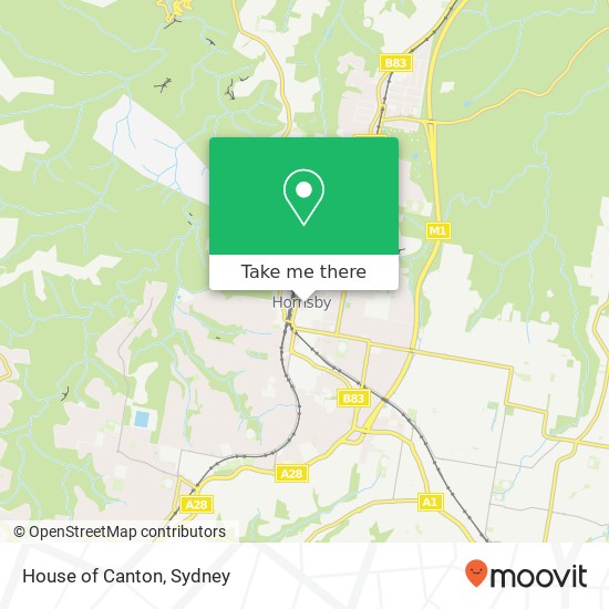 House of Canton, Hunter St Hornsby NSW 2077 map