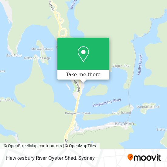 Hawkesbury River Oyster Shed map