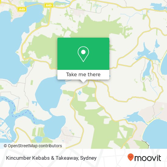 Mapa Kincumber Kebabs & Takeaway, 2 Kerta Rd Kincumber NSW 2251