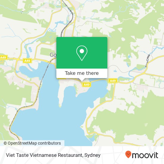 Mapa Viet Taste Vietnamese Restaurant, Gumtree Ln East Gosford NSW 2250