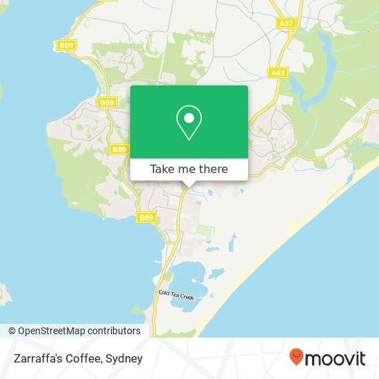 Mapa Zarraffa's Coffee, 397 Pacific Hwy Belmont North NSW 2280