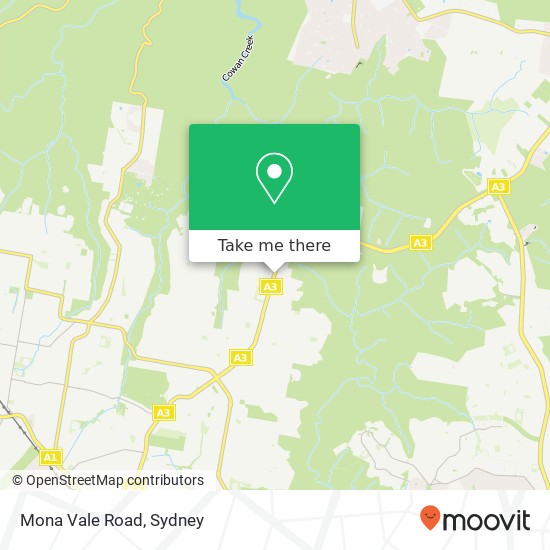 Mona Vale Road map