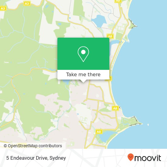 Mapa 5 Endeavour Drive