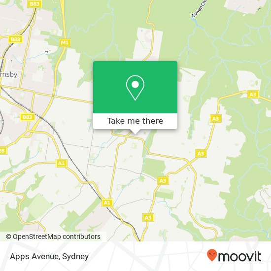 Apps Avenue map