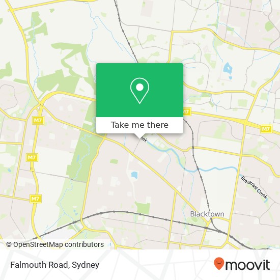 Mapa Falmouth Road