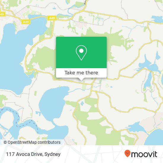 117 Avoca Drive map