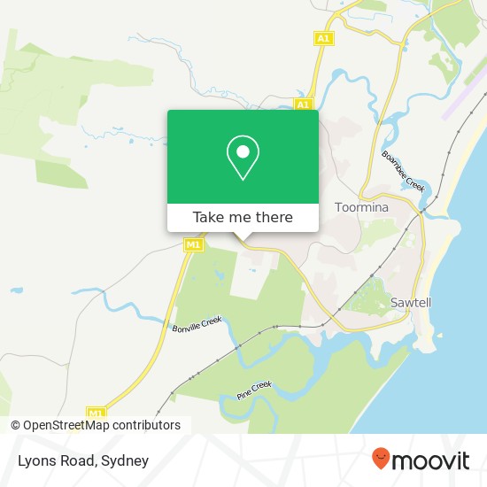 Mapa Lyons Road