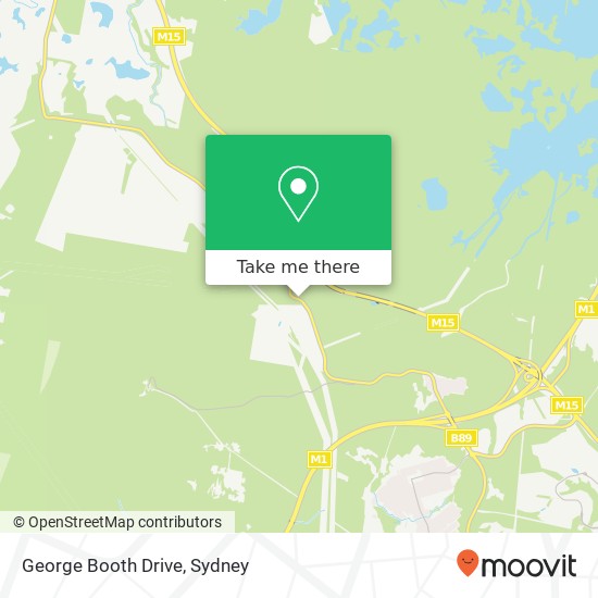 Mapa George Booth Drive