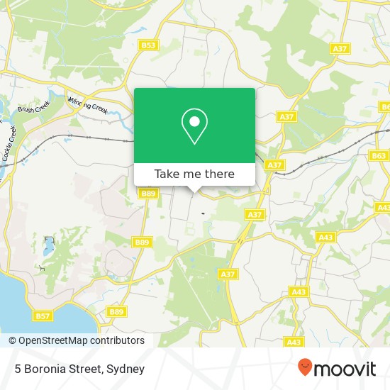 5 Boronia Street map