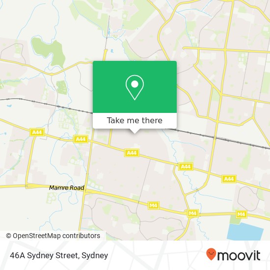 Mapa 46A Sydney Street