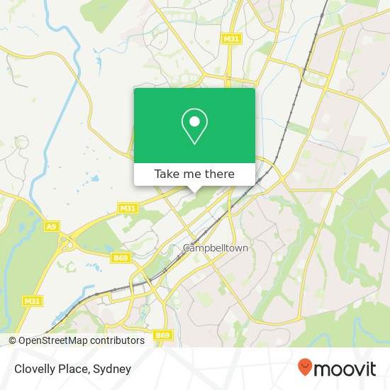 Clovelly Place map