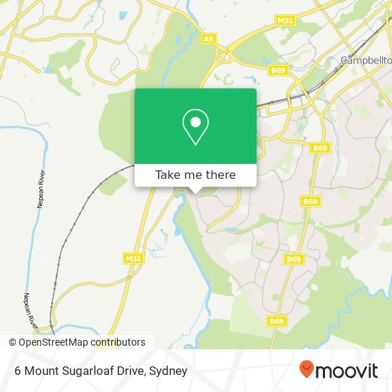 6 Mount Sugarloaf Drive map