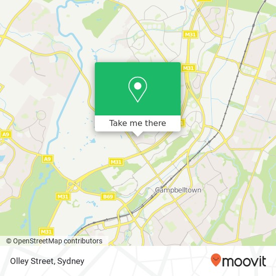Olley Street map