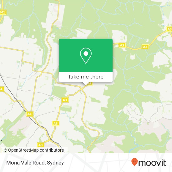 Mona Vale Road map