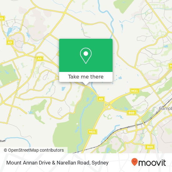 Mount Annan Drive & Narellan Road map