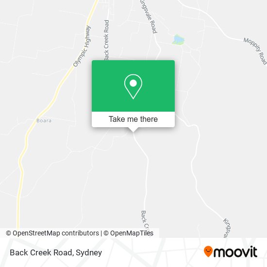 Back Creek Road map