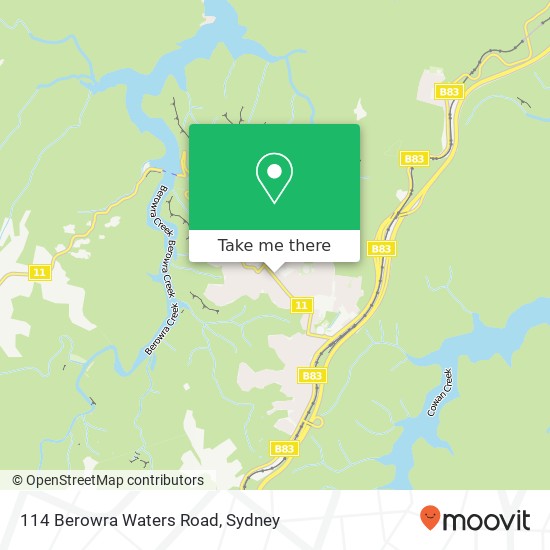 Mapa 114 Berowra Waters Road