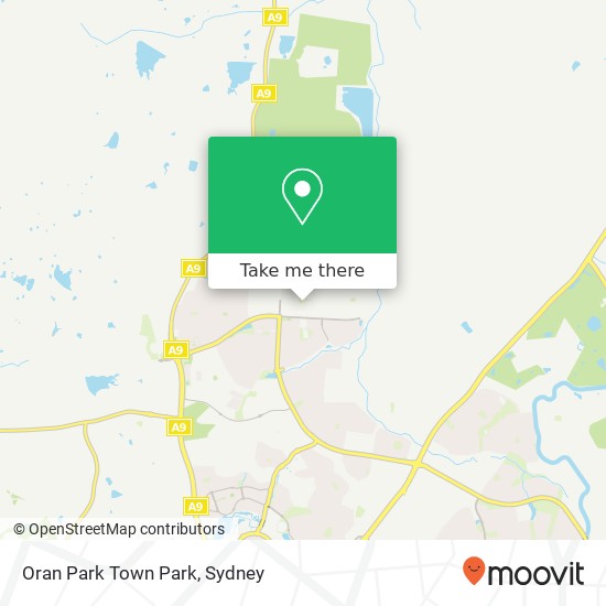 Oran Park Town Park map