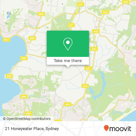 21 Honeyeater Place map