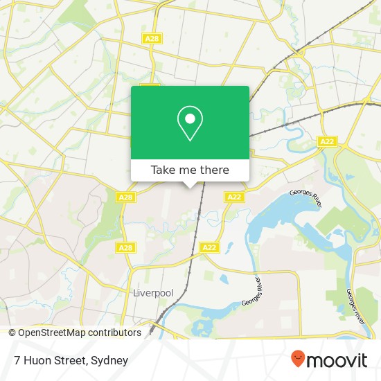 7 Huon Street map