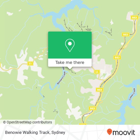 Benowie Walking Track map